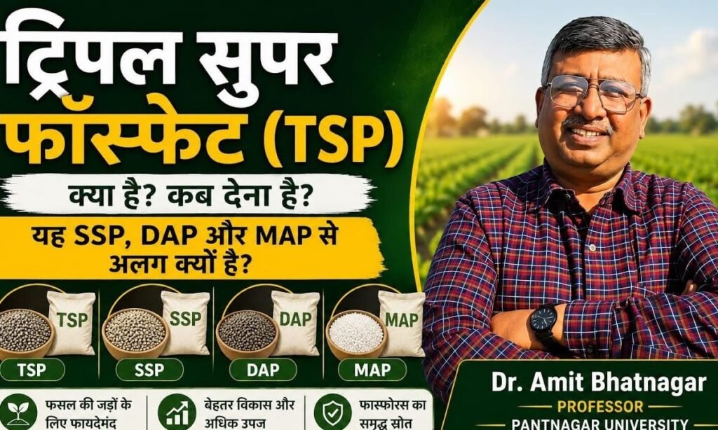 ट्रिपल सुपर फास्फेट (TSP) क्या है कब देना है? यह SSP, DAP, MAP से